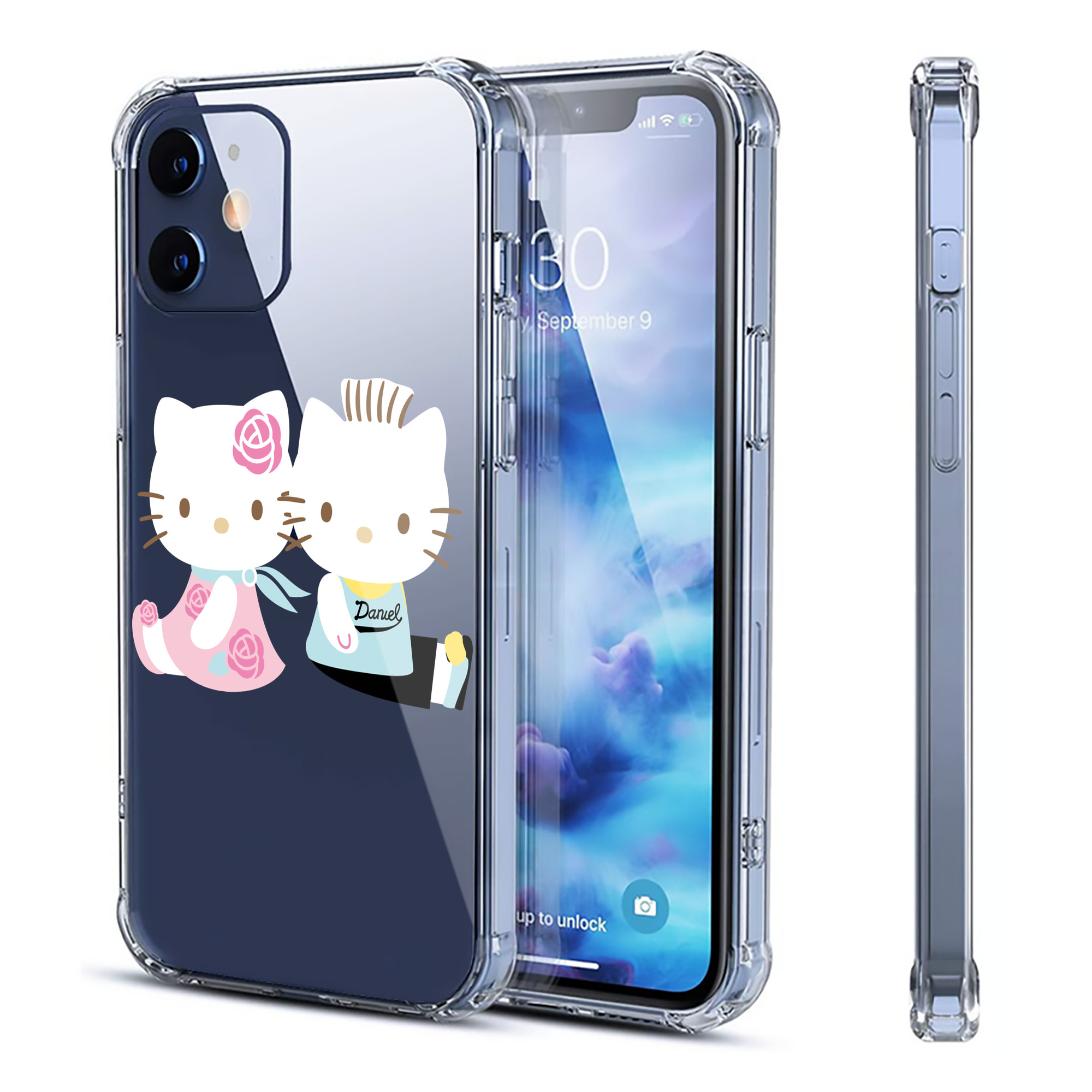（画像用） Hello Kitty ハローキティ 【iPhone 12シリーズ対応】透明スマホケース（クリアソフトケース）